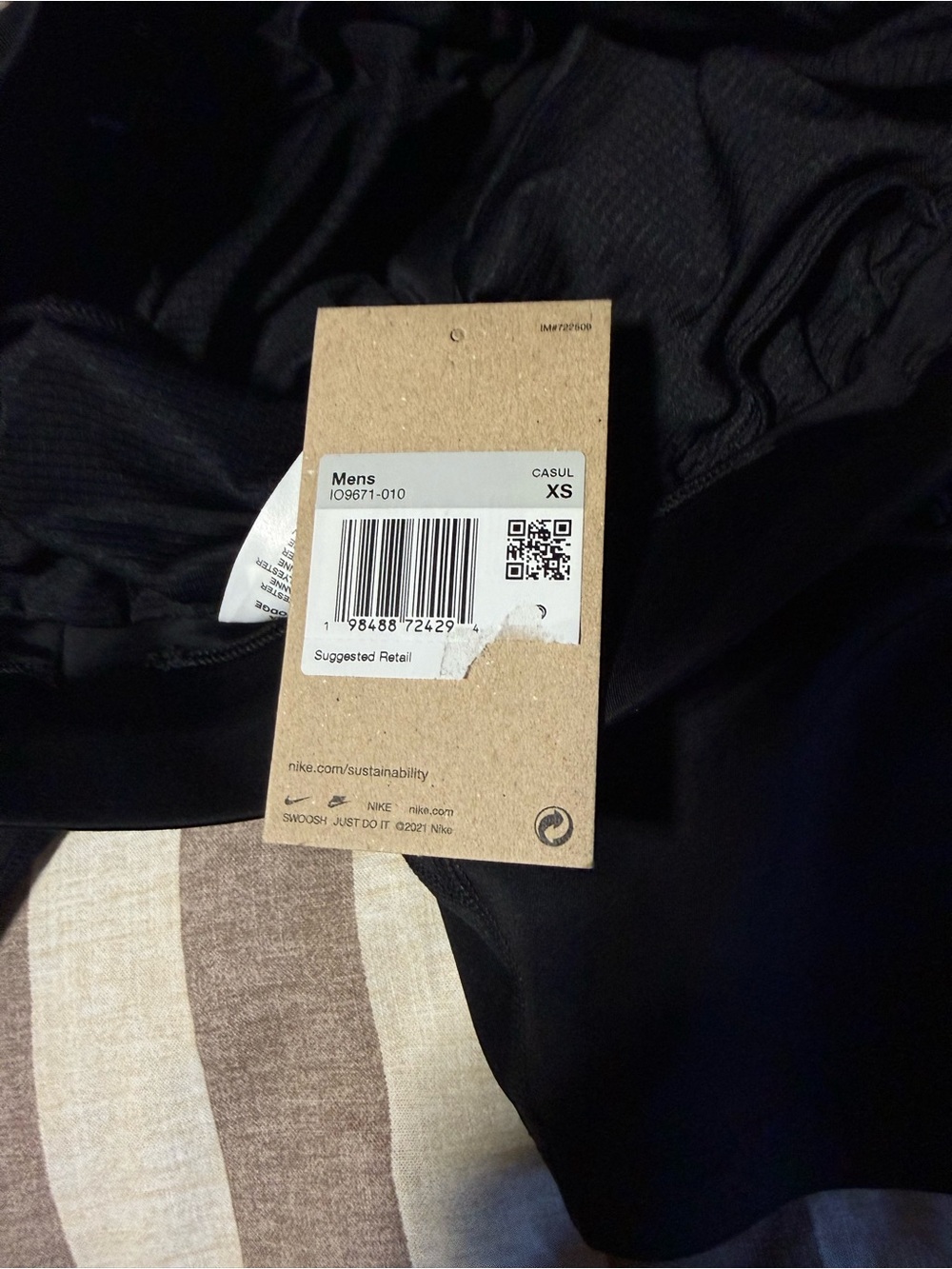 Nike ACG Men's Black Athletic Half Tights with Drawstring - Picture 5 of 5